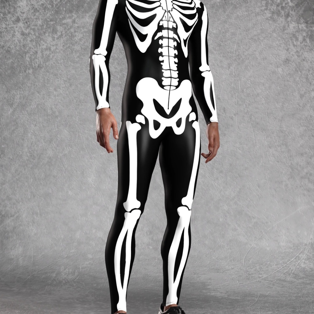 Candy Catz Onepiece Rave Club Skeleton Jumpsuit Costume Size L/XL - Picture 2 of 7